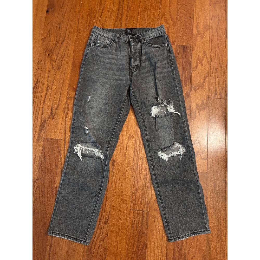 BDG Black Slim Straight Distressed Jeans Size‎ 25